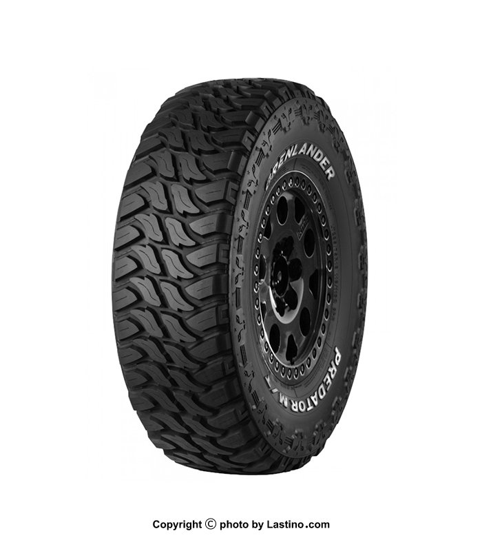 مشخصات و قیمت لاستيک گرین لندر چین سايز 35/12.5R20 121Q گل Predator MT نوشته سفید